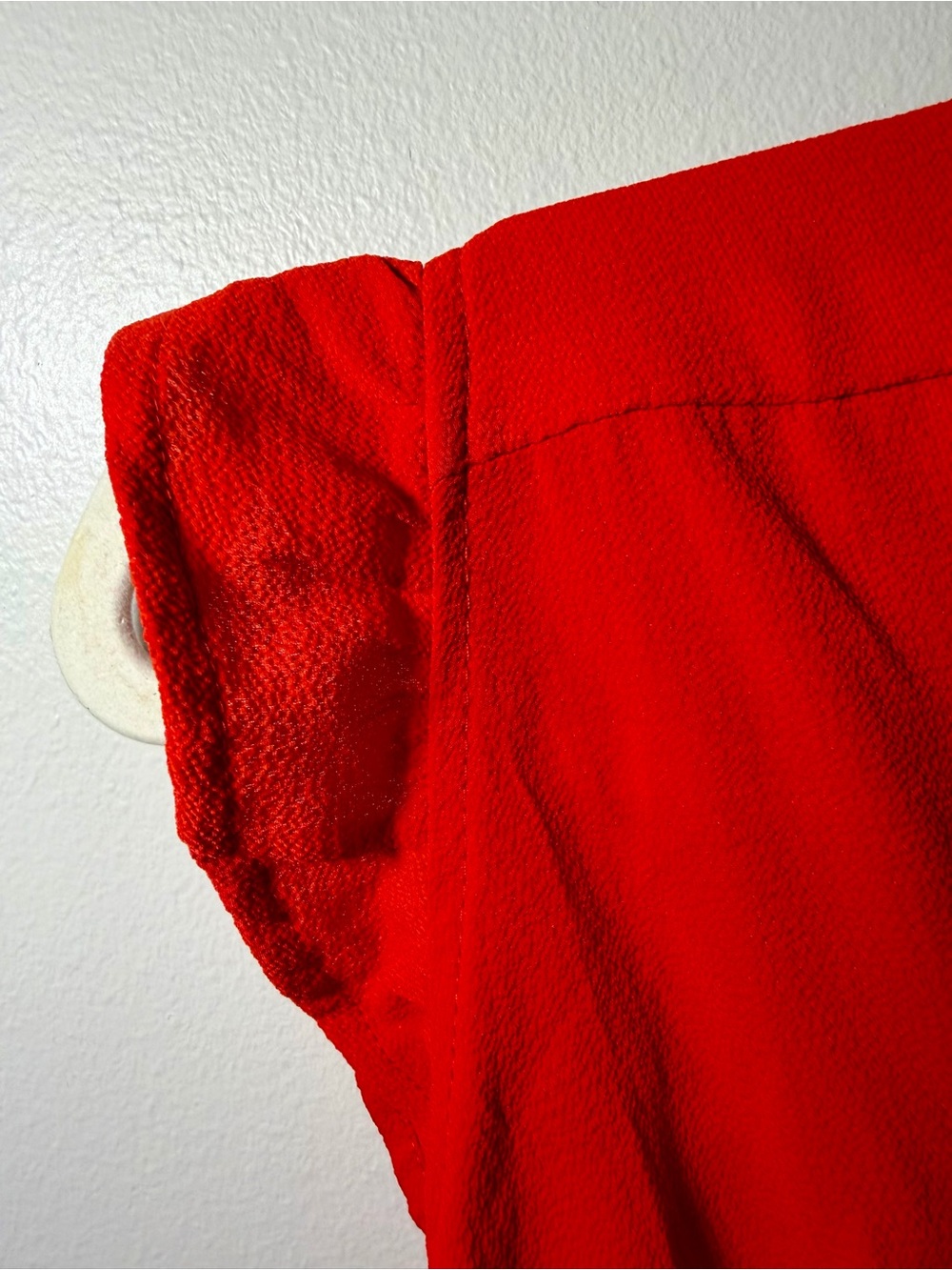 Monteau Red Wrap Peplum Blouse - Picture 3 of 7